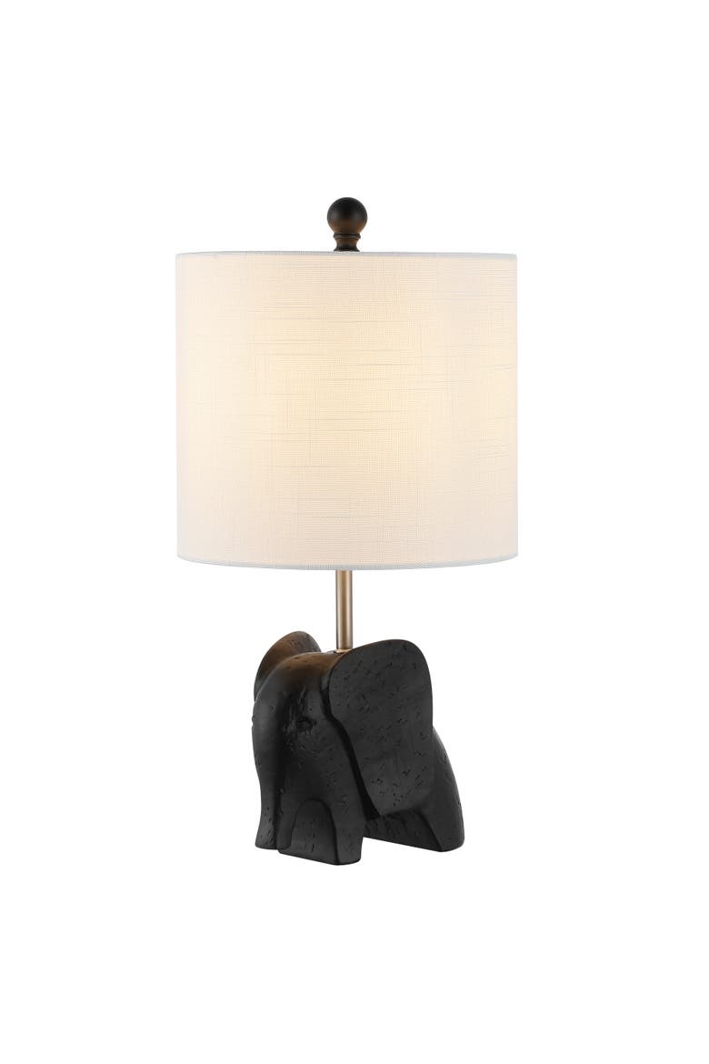 Koda Eclectic Southwestern Resin/Iron Elephant LED Kids' Table Lamp, Main, color, Black