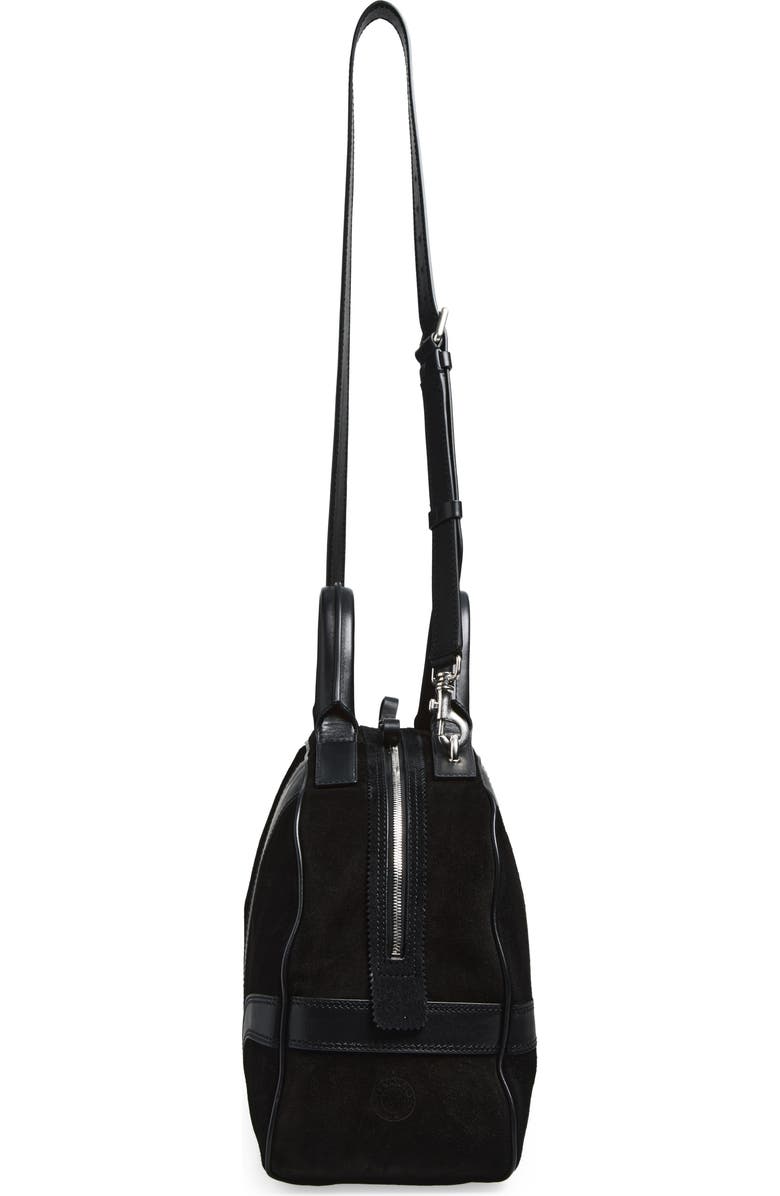 Dries Van Noten Suede Duffle Bag, Alternate, color, Black