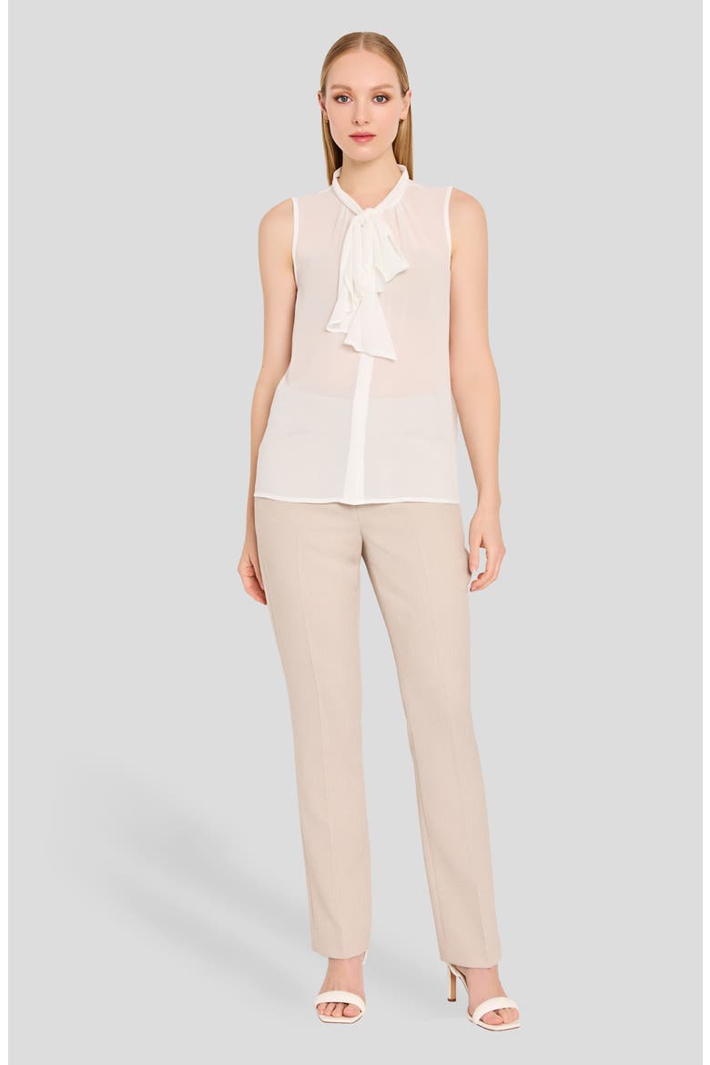 Ruffle Tie Sleeveless Top, Alternate, color, IVORY