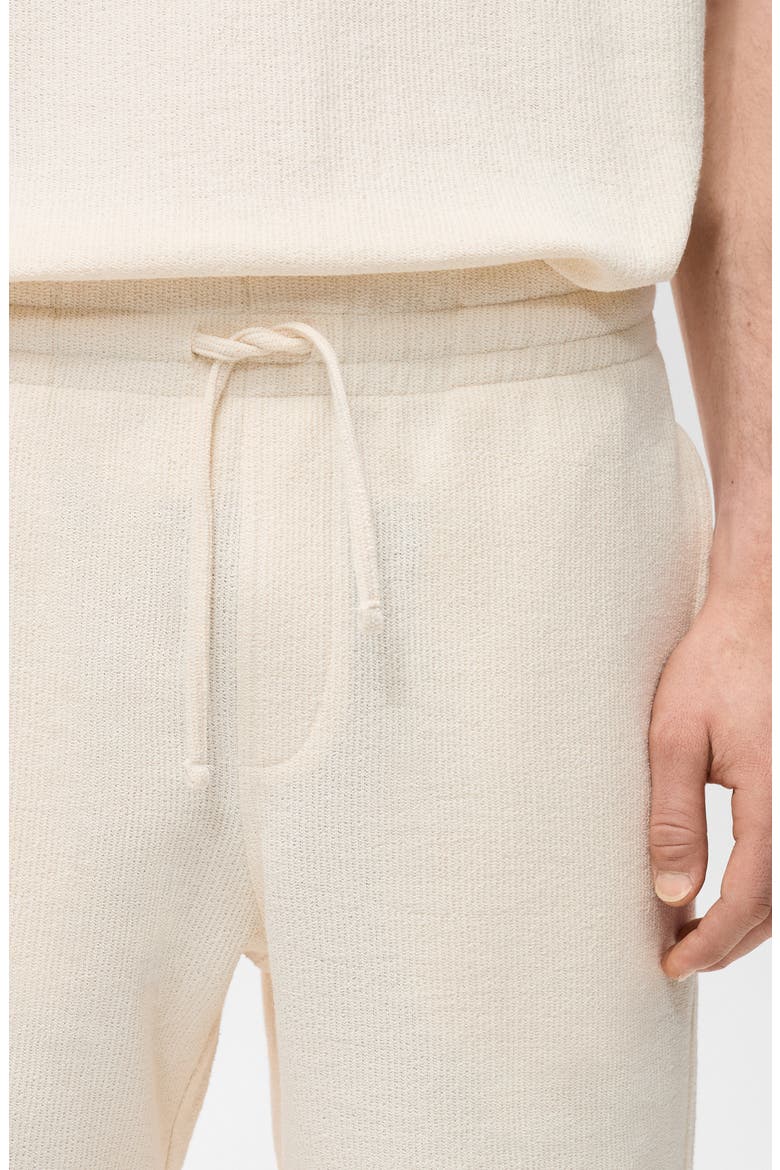 Textured Drawstring Shorts, Alternate, color, ECRU
