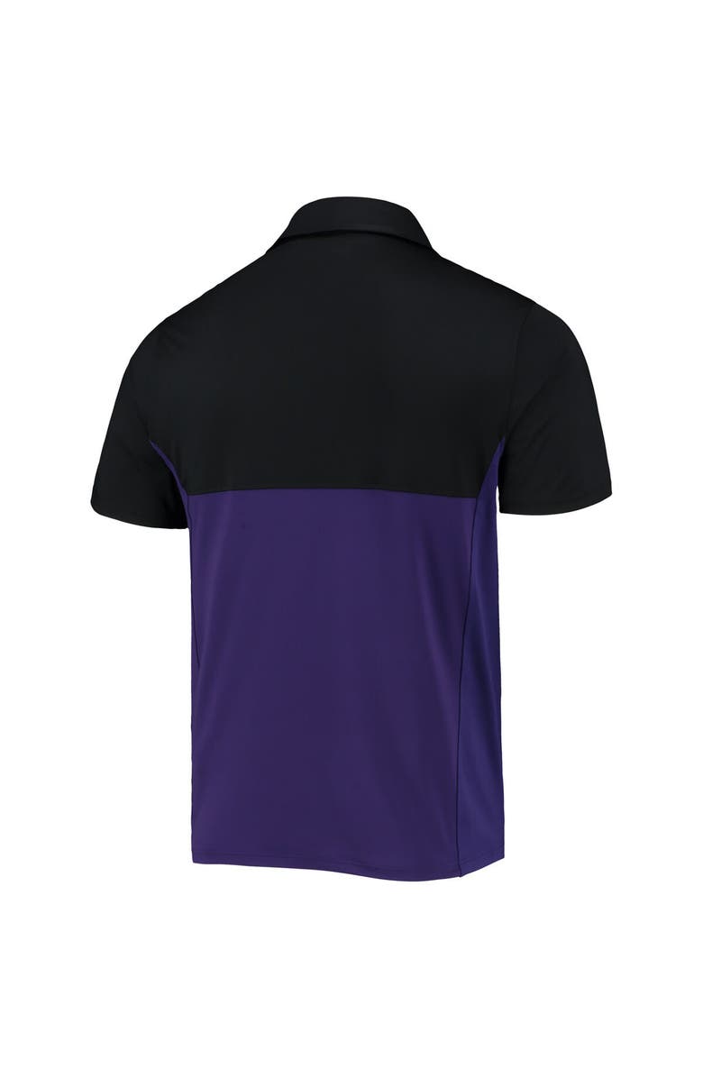 Under Armour Men's Under Armour Black/Purple Northwestern Wildcats 2022 Blocked Coaches Performance Polo, Alternate, color, 