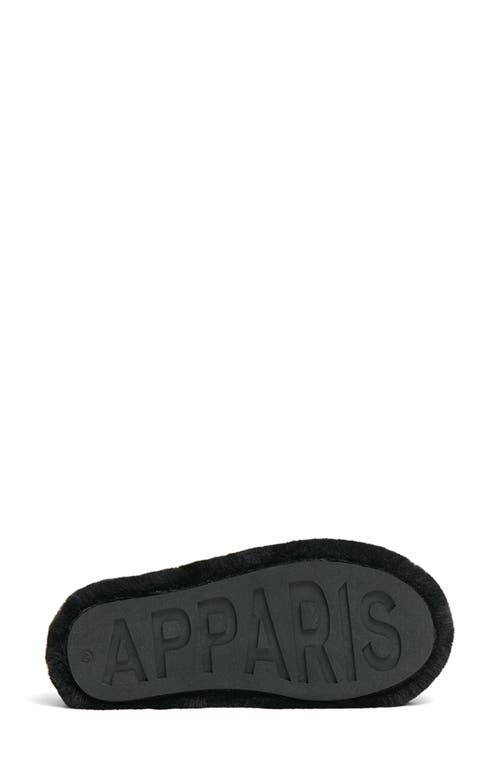 Apparis Misha Faux Fur Slipper In Black