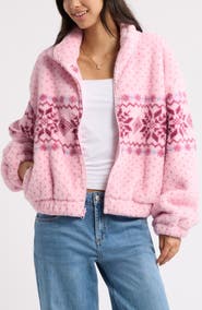 BP. Cozy High Pile Fleece Zip Up Jacket