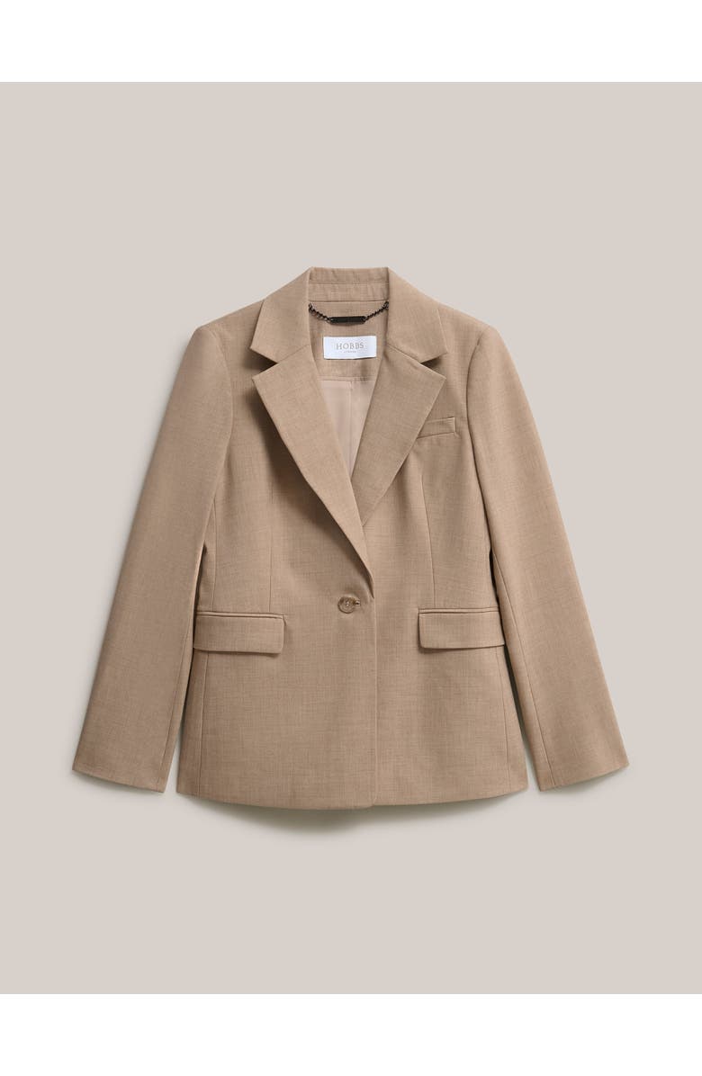 HOBBS LONDON Ashleen Single-Breasted Blazer, Alternate, color, Neutral