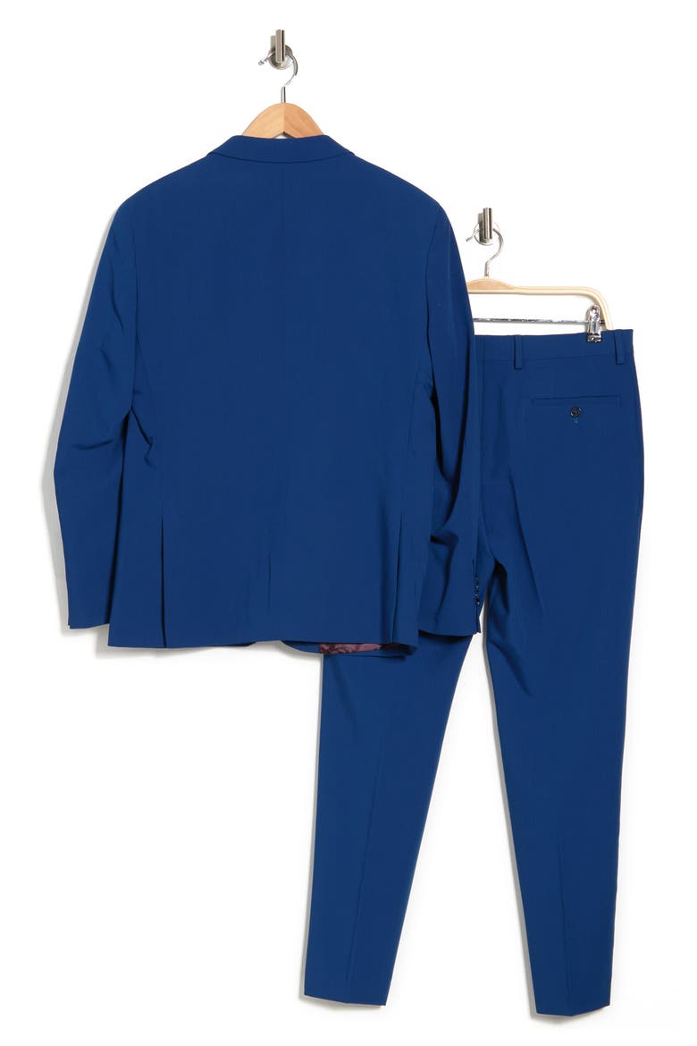 Bi-Stretch Solid 2-Piece Suit, Alternate, color, BLUE