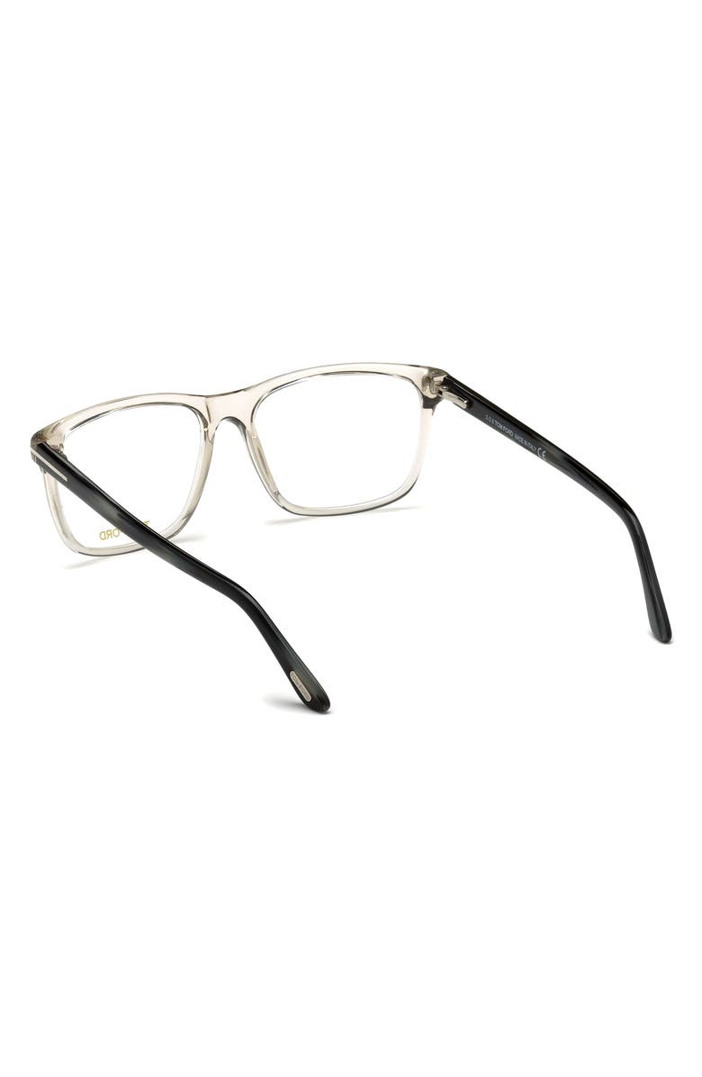 TOM FORD 56mm Blue Block Optical Glasses, Alternate, color, Grey/ Striped Blue