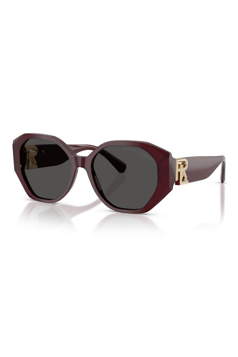 54mm Juliette Gradient Butterfly Sunglasses, Alternate, color, SOLID BORDEAUX / DARK GREY