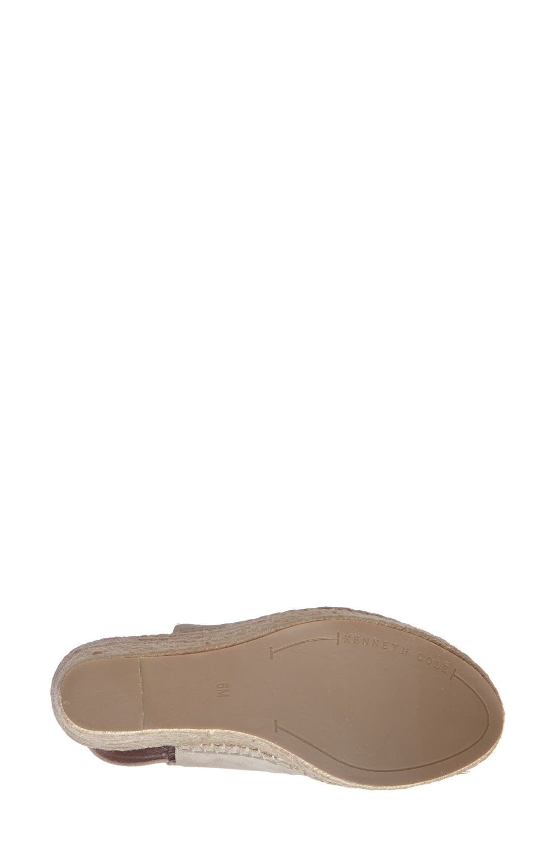 'Olivia' Espadrille Wedge Sandal, Alternate, color, CREAM SUEDE