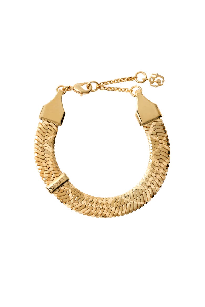 Engraved Check Bracelet, Main, color, Gold