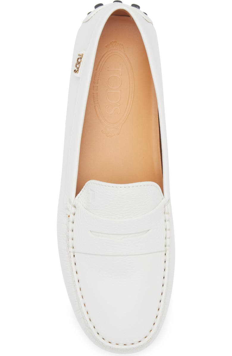 Tod's Penny Loafer Driving Shoe, Alternate, color, Bianco Calce