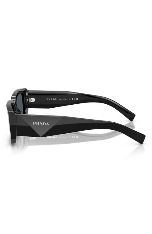 Prada 53mm Rectangular Sunglasses In Black Grey