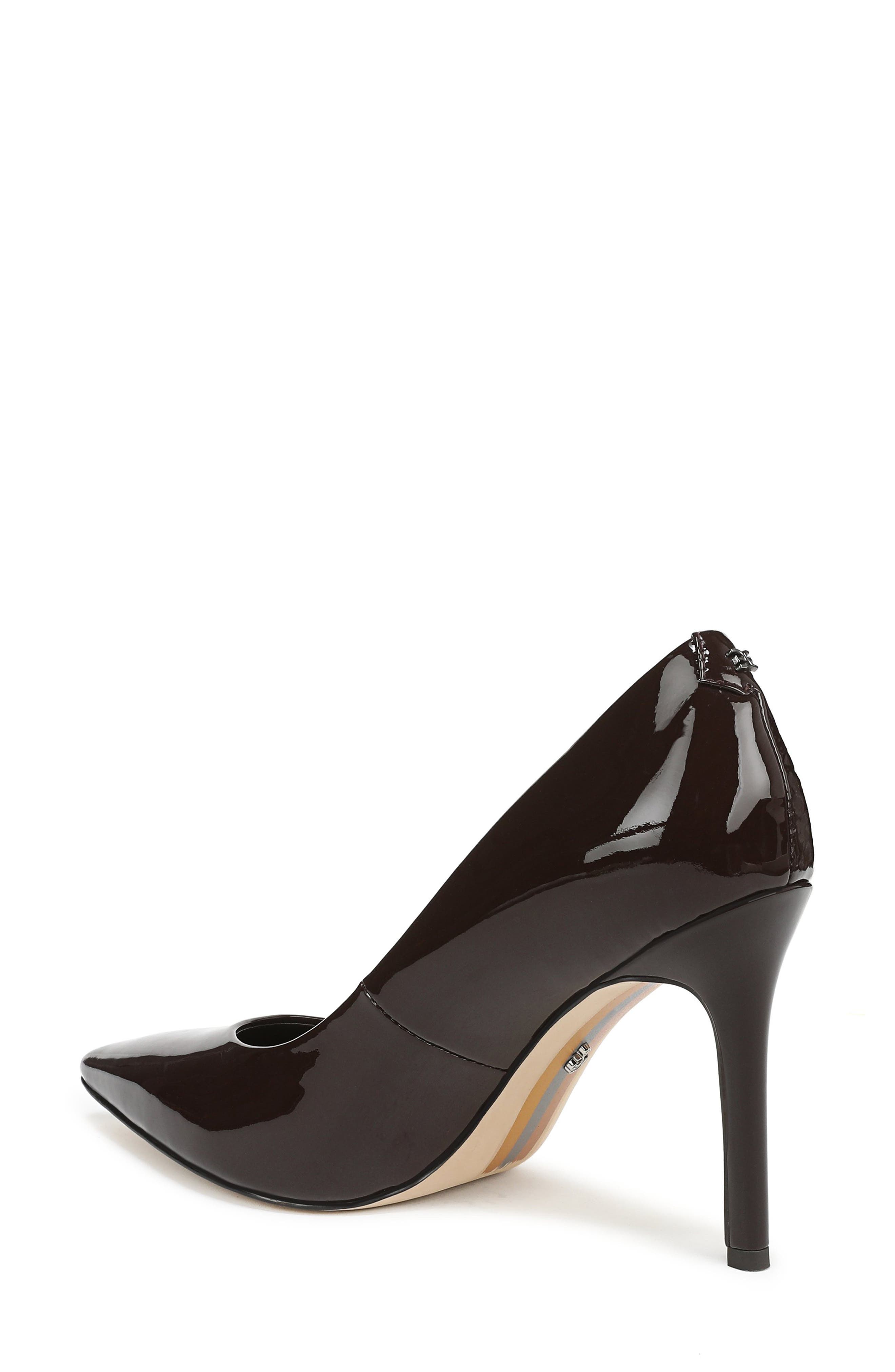 Sam Edelman Hazel Pointed Toe Pump, Alternate, color, Chocolate Patent Leather