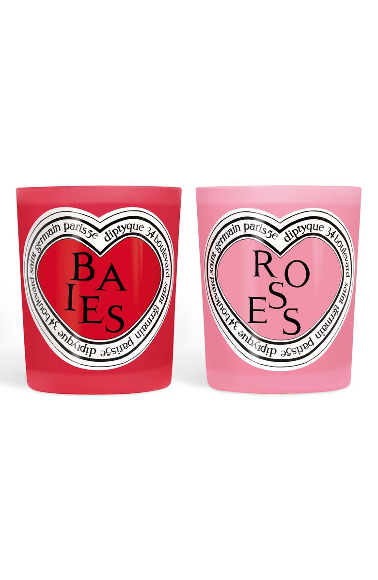 Diptyque Baies (Berries) and Roses Duo - Classic Candles, Main, color,