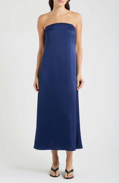 Strapless Satin Dress