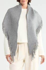 Steve Madden Marled Fringe Triangle Scarf
