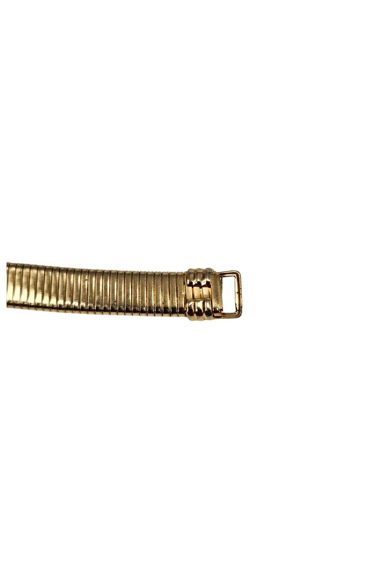 Vintage 1980s Goldtone Stretch Snake Lucky Sea Fish Belt, Alternate, color, Gold