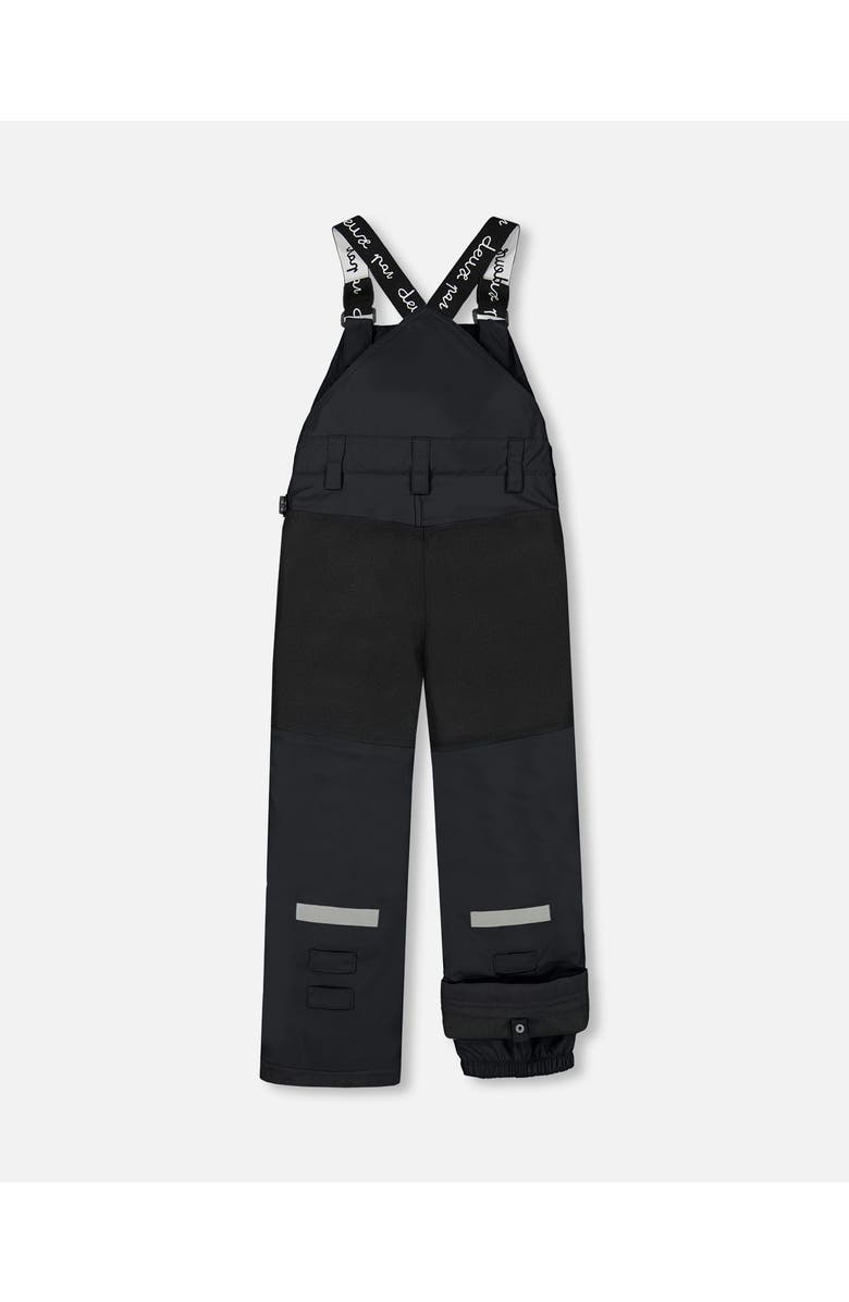 Deux par Deux Kids Unisex Overall Snow Pants Black, Alternate, color, 