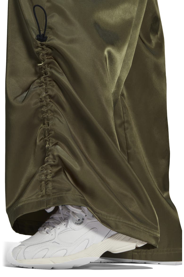 Wide Leg Satin Pants, Alternate, color, FOCUS OLIVE