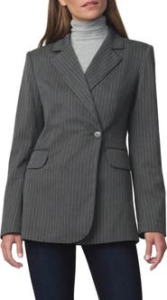 Joe's The Mecah Pinstriped Wrap Blazer