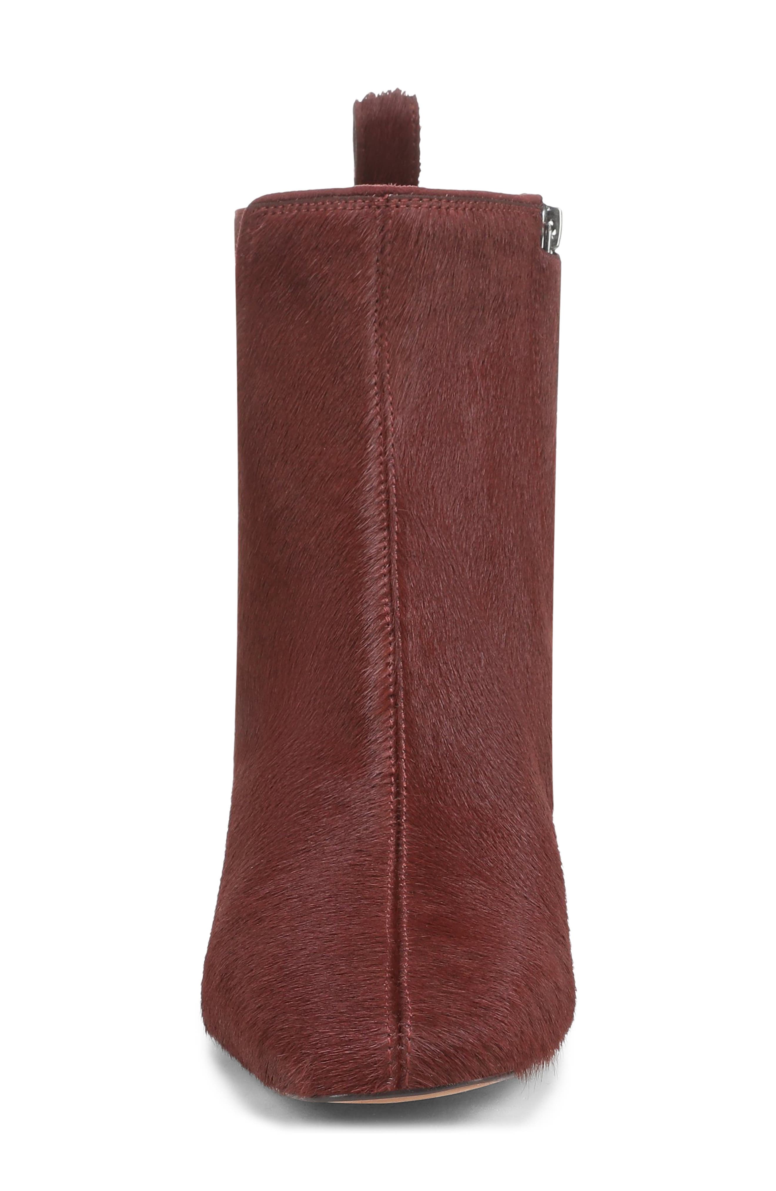 Peony Genuine Calf Hair Bootie, Alternate, color, FRENCH MERLOT CALF HAIR