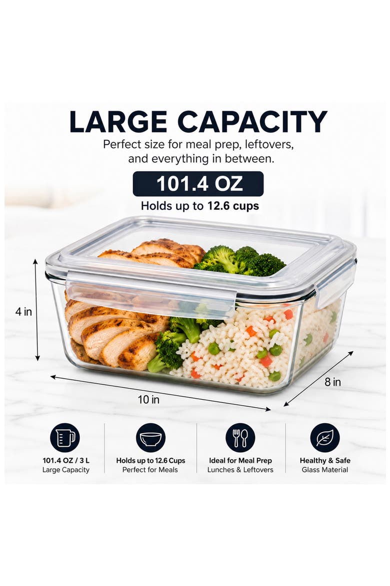 2-Piece Deep Glass Baking Dish Set, Alternate, color, NO COLOR