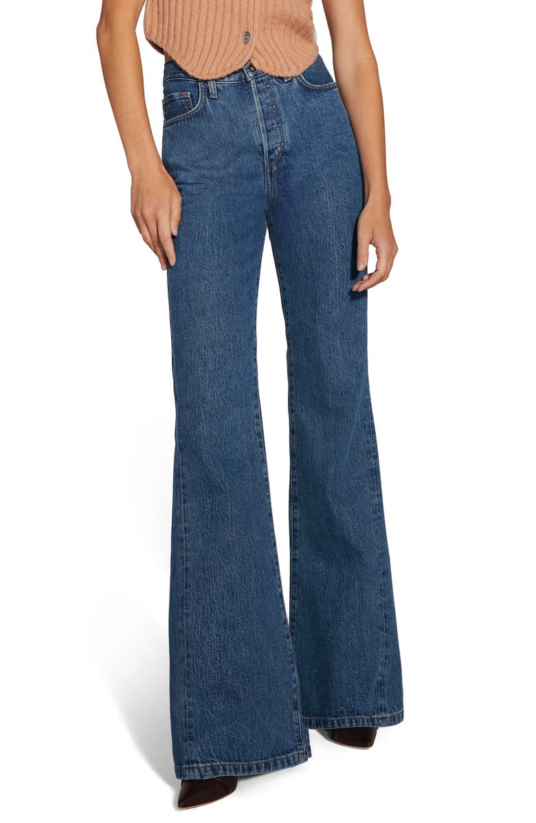 Favorite Daughter The Valentina Super High Waist Flare Jeans, Main, color, Montreal