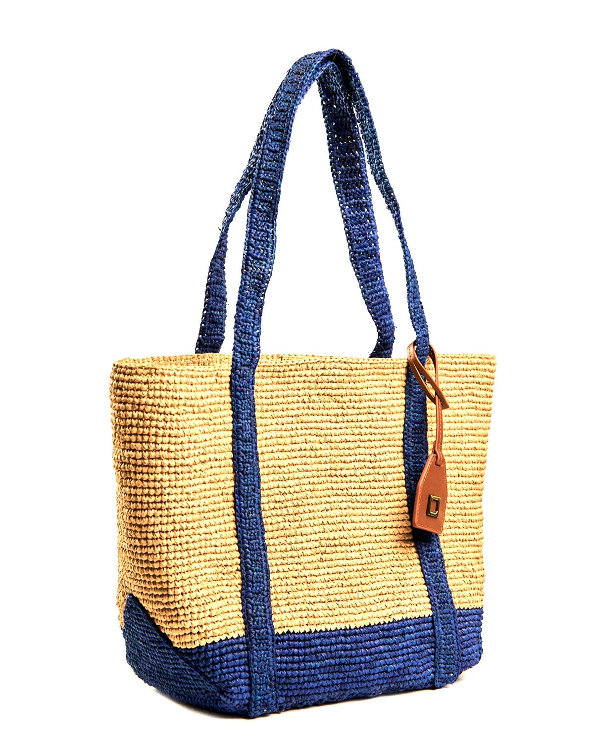 Rafe New York Boat Tote Lg Large Tote, Alternate, color, Natural / Royal Blue