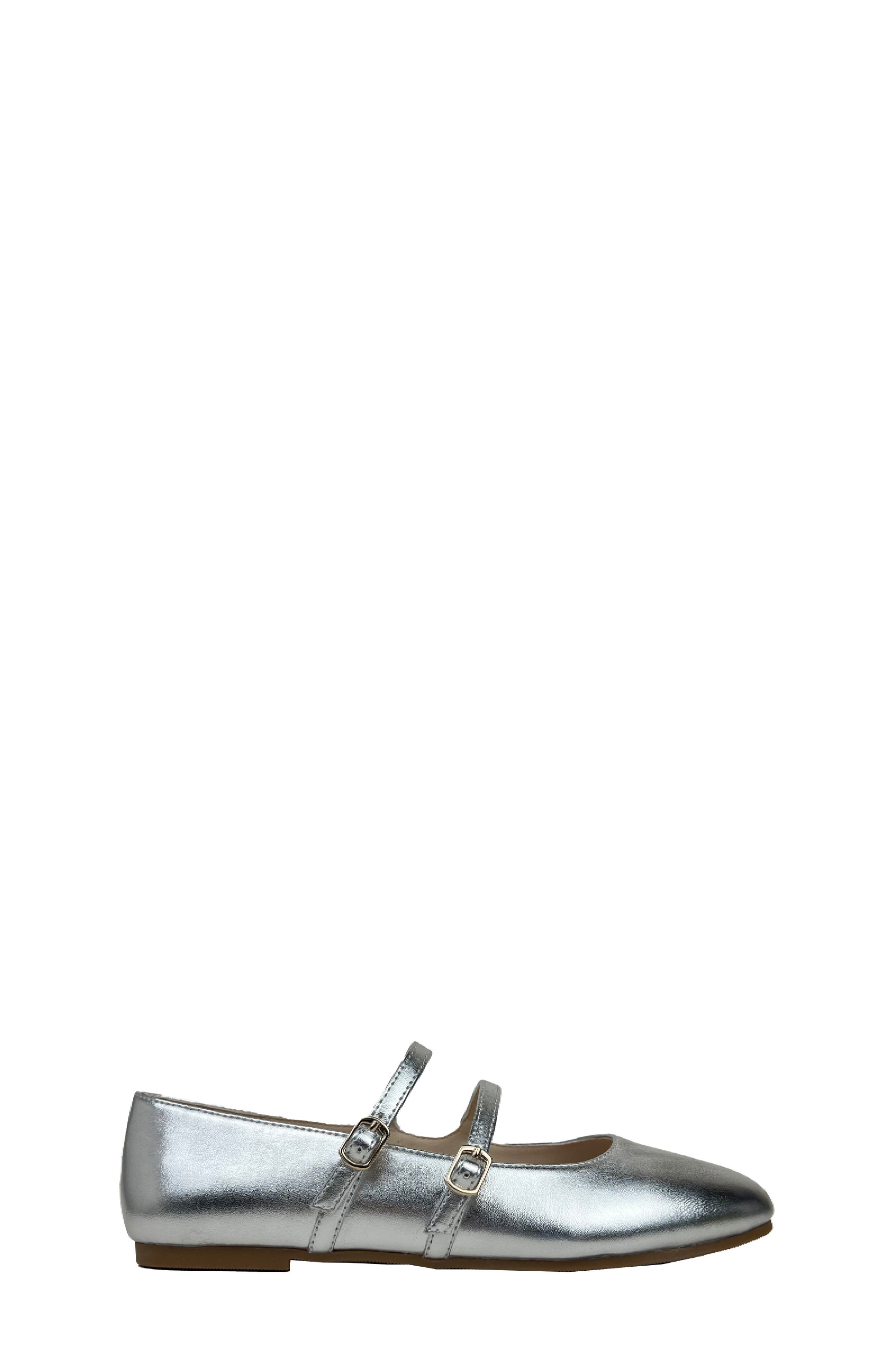 Yosi Samra Kids' Miss Mary Flat, Alternate, color, Silver