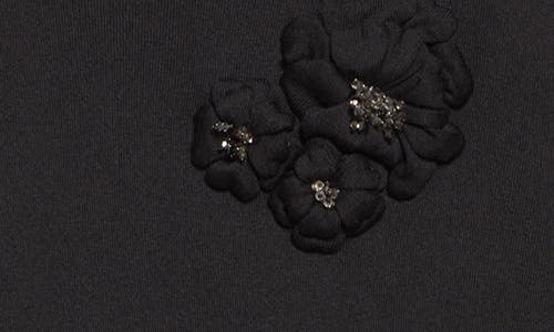 Dolce & Gabbana Dolce&gabbana Floral Appliqué Silk Sweater In Black