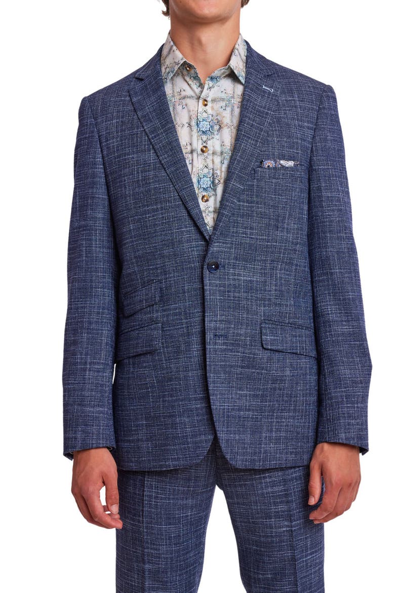 Dover Slim Fit Sport Coat, Main, color, NAVY LIGHT BLUE TEXTURE