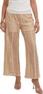 CYRUS Open Stitch Wide Leg Pull On Pants