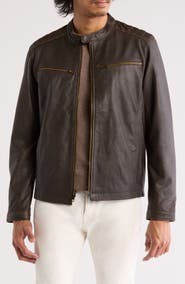 Frye Cafe Racer Leather Jacket