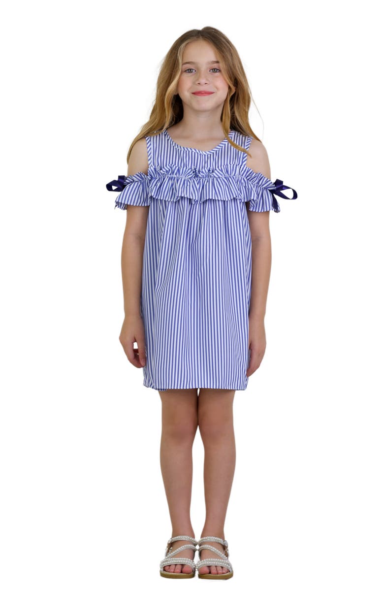 Mia Belle Girls Girls Sunbathing Sweetie Cold-Shoulder Dress, Main, color, 