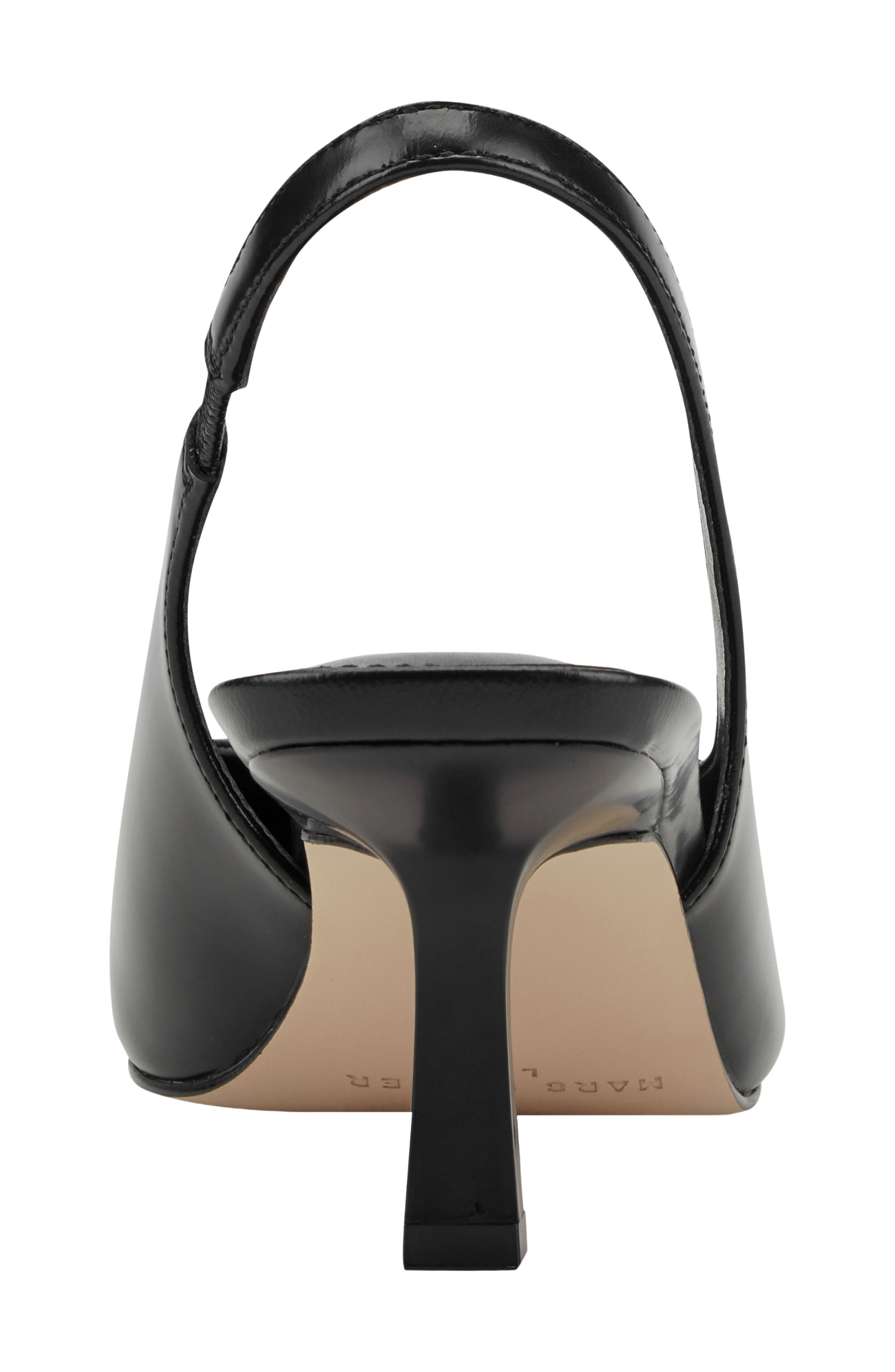 Marc Fisher Gretel Slingback Pointed Toe Bow Pump, Alternate, color, Black