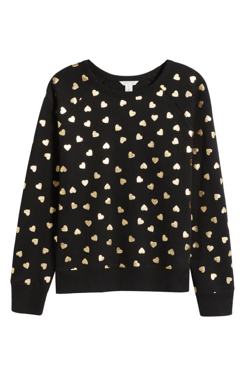 CASLON CASLON® HEART FOIL PRINT GRAPHIC SWEATSHIRT 