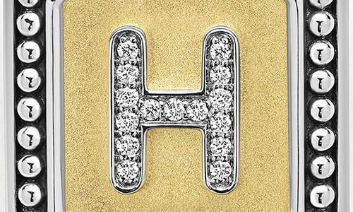 Lagos Signature Caviar Initial Enhancer In Two-tone H