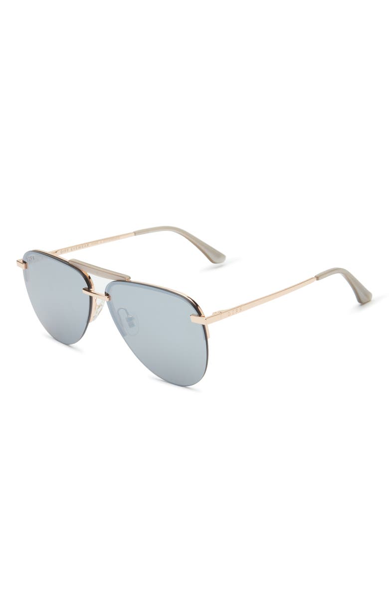 DIFF Tahoe 65mm Oversize Aviator Sunglasses, Alternate, color, Gold / Silver