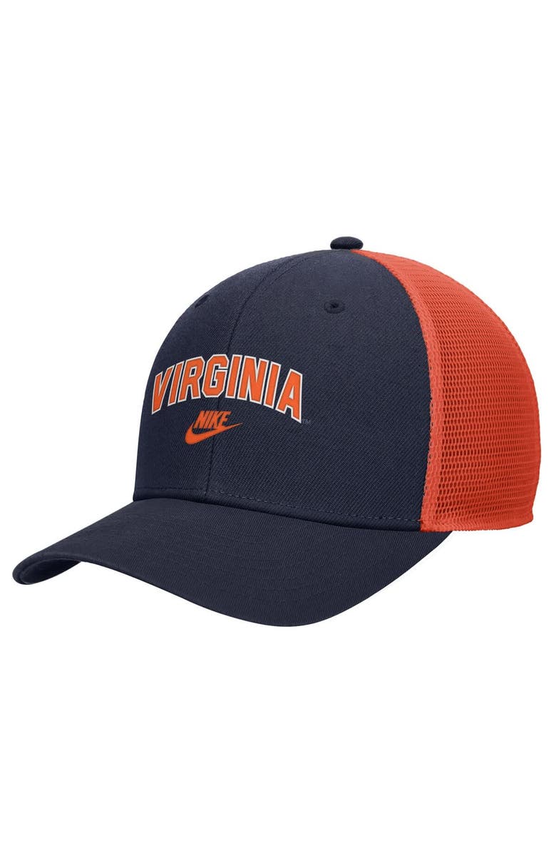 Nike Men's Nike Navy Virginia Cavaliers Vintage Arch Rise Performance Trucker Adjustable Hat, Main, color, Navy