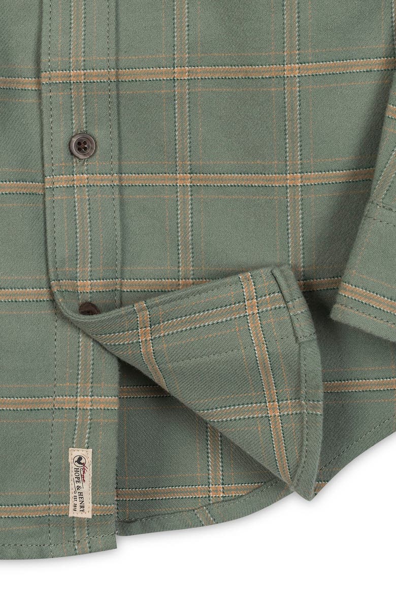 Hope 
Henry Boys
 Organic Flannel Shirt, Kids, Alternate, color, Sage Harvest Plaid