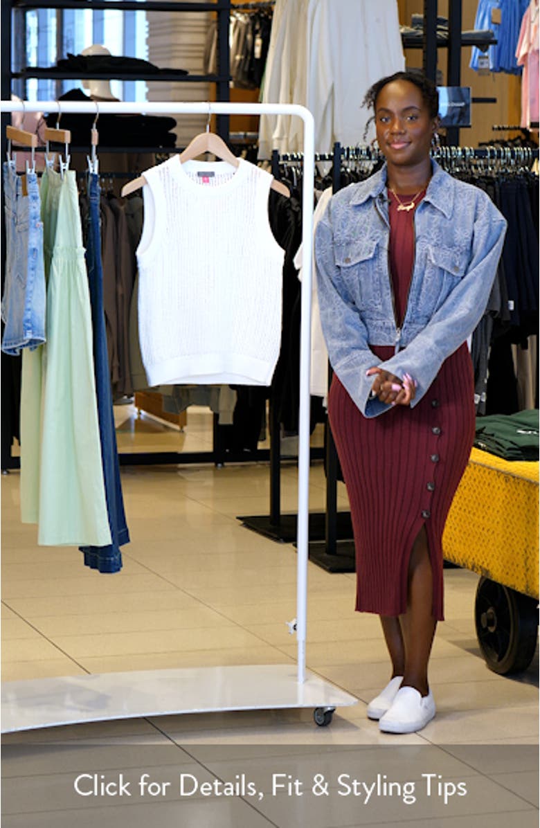 Drop Needle Cotton Blend Sleeveless Sweater, sales video thumbnail