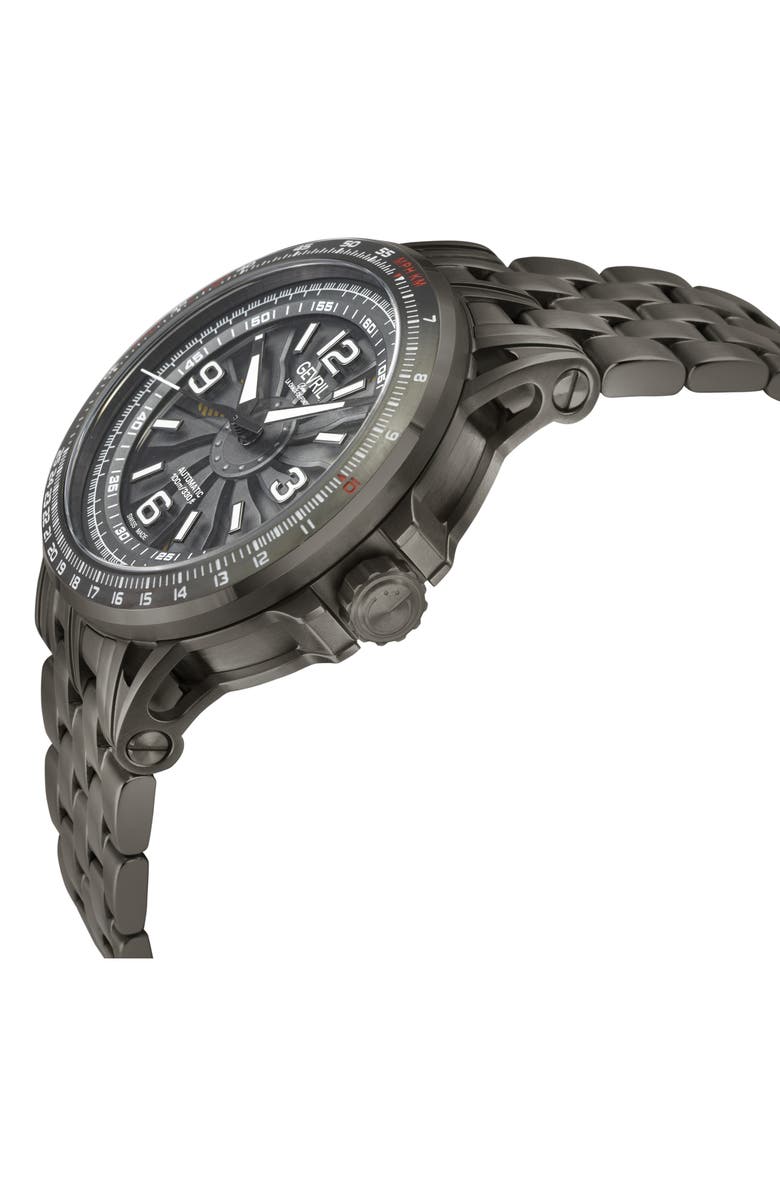 GEVRIL Wind Master Automatic Bracelet Watch, 44mm, Alternate, color, Dark Gray