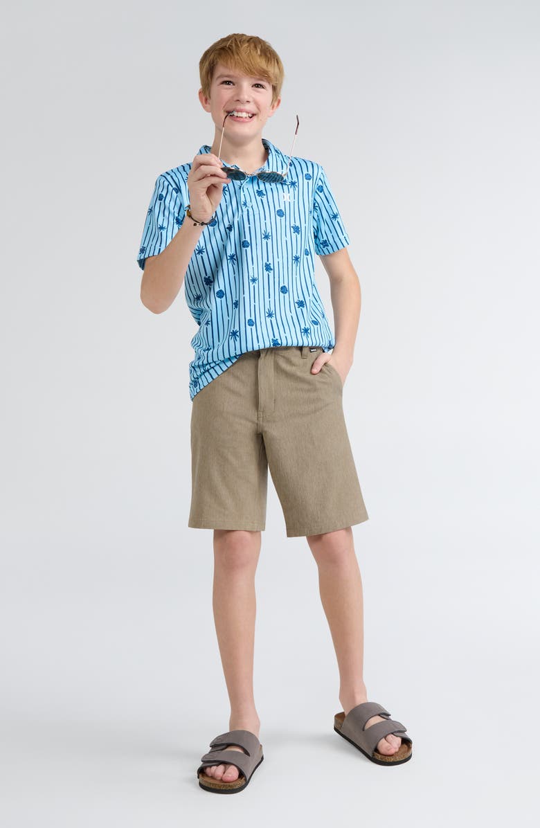 Hurley Kids' Stretch Back Walk Shorts, Alternate, color, Khaki