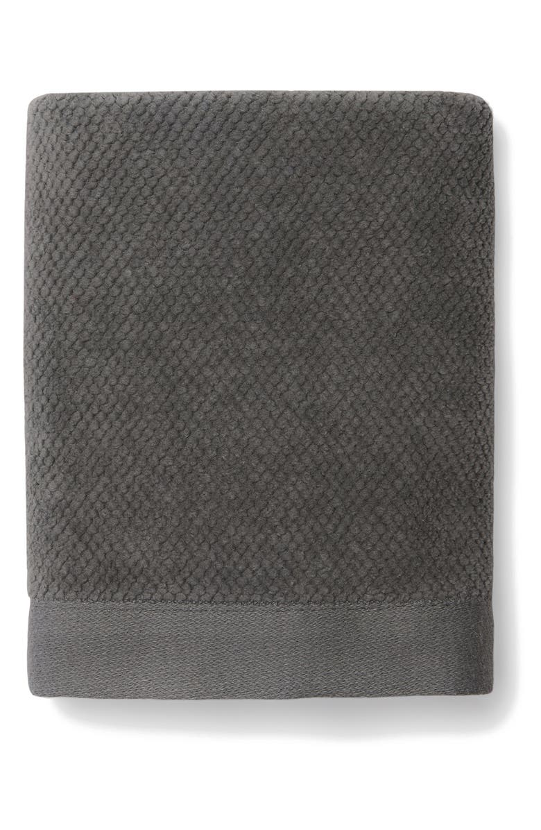 SFERRA Canedo Nuovo Combed Cotton Wash Cloth, Main, color, Charcoal