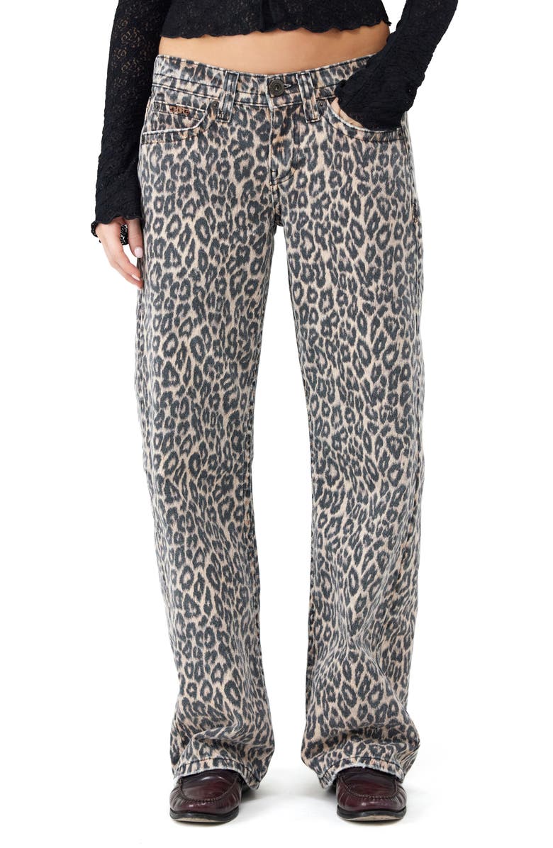 BDG Urban Outfitters Kayla Leopard Wide Leg Jeans, Main, color, 
