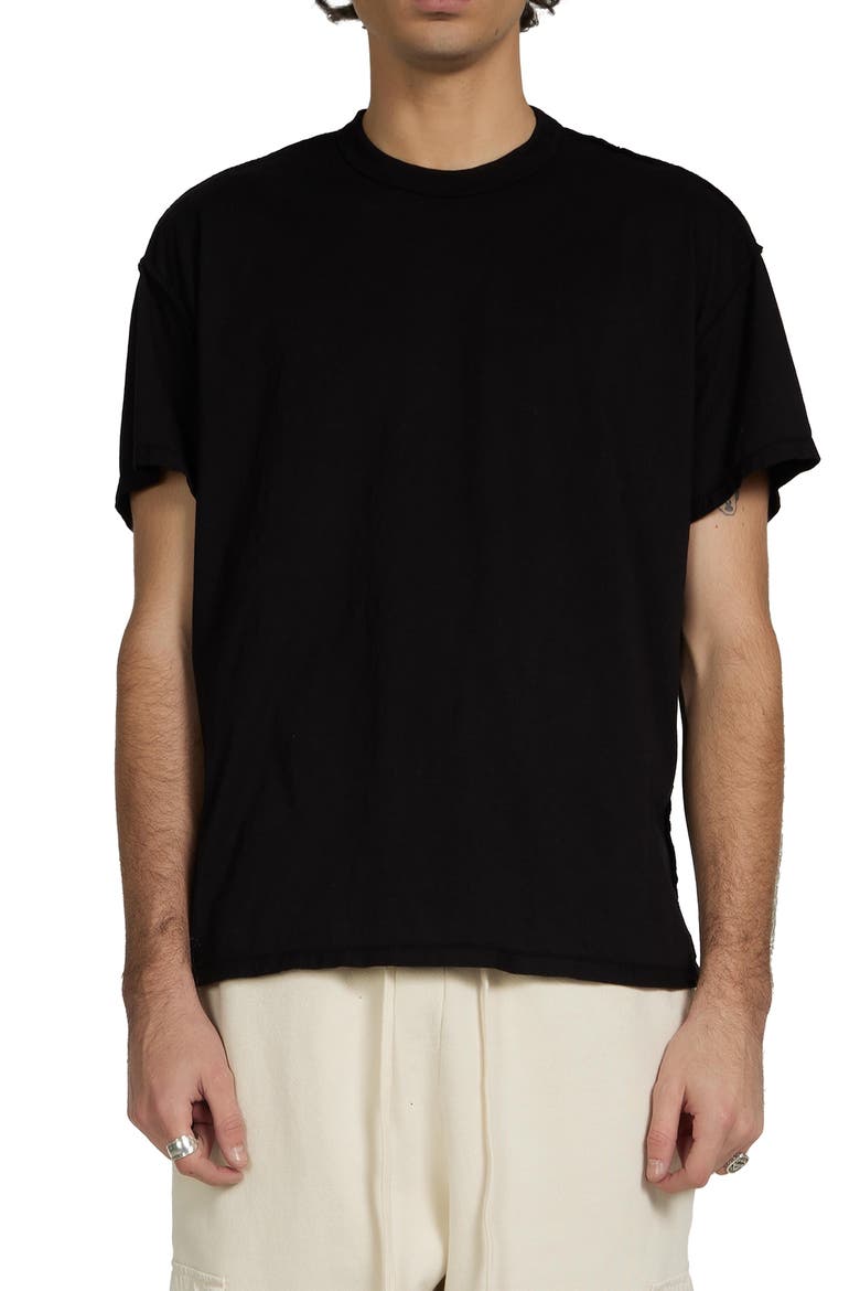 Lightweight Binded Neck Inside Out Tee, Main, color, Jet Black