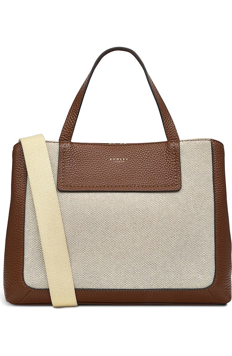 Radley Dukes Place Leather & Canvas Grab Tote Bag, Main, color,