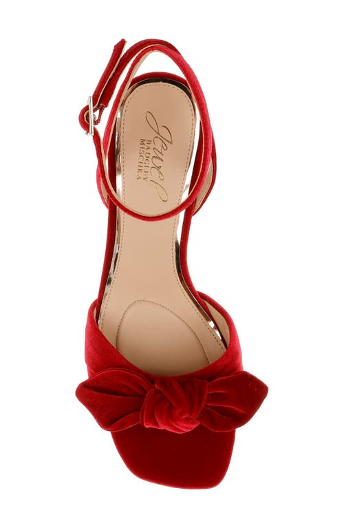 Jewel Badgley Mischka Emeli Ankle Strap Sandal In Red