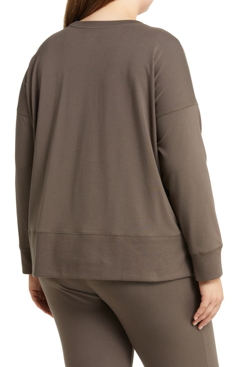 Eileen Fisher Crewneck High-Low Top, Alternate, color, 