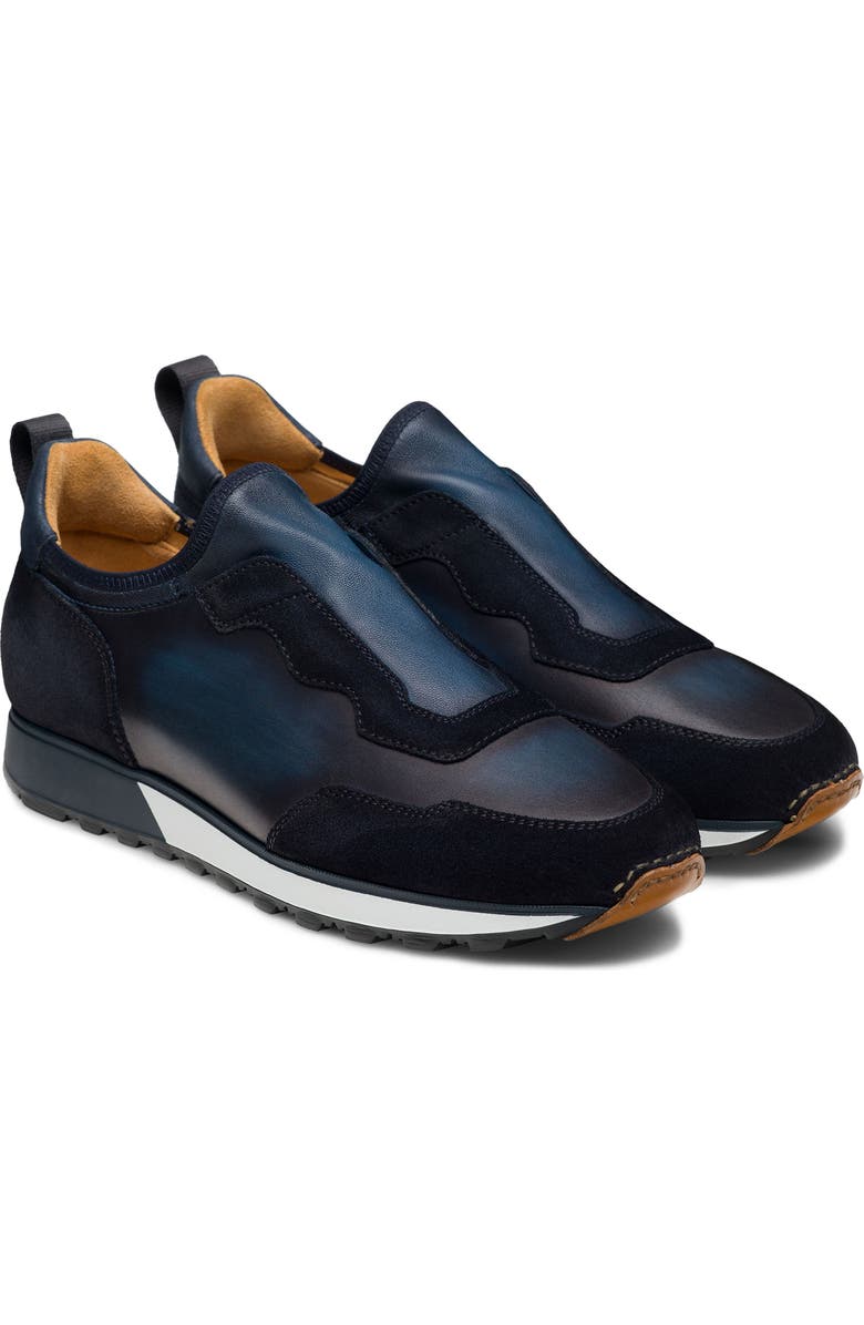 Magnanni Arco Slip-On Sneaker, Main, color, Navy