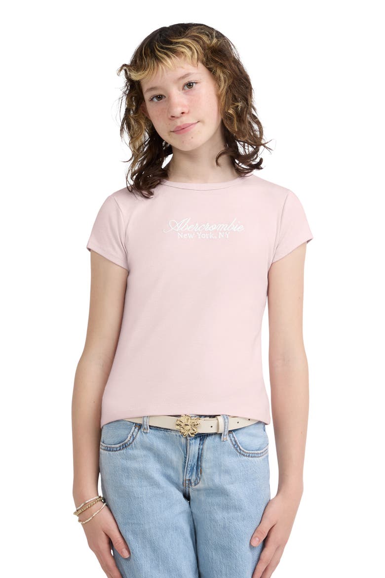 Kids' Script Baby Tee, Alternate, color, CHALK PINK